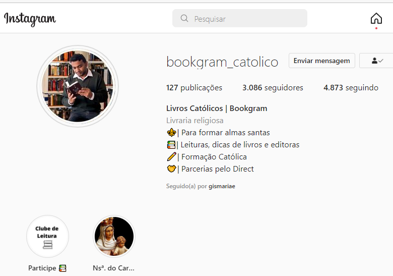 Bookgram Católico - Prof. William Rozeno